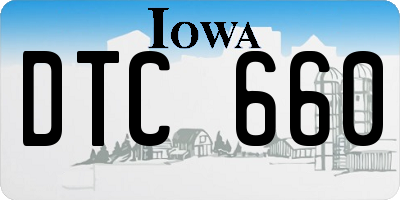 IA license plate DTC660