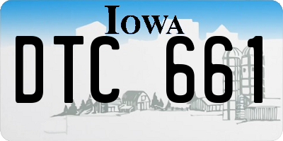IA license plate DTC661