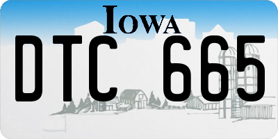IA license plate DTC665