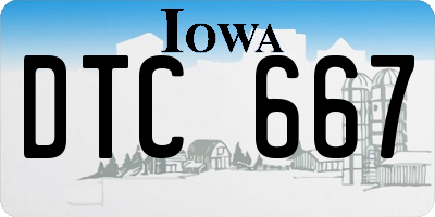 IA license plate DTC667