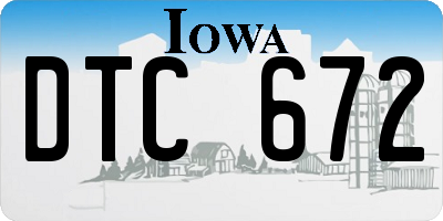 IA license plate DTC672