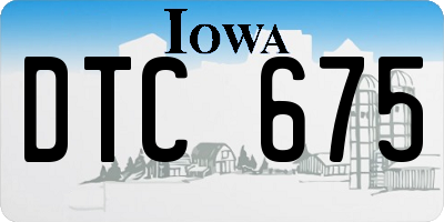 IA license plate DTC675