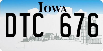 IA license plate DTC676