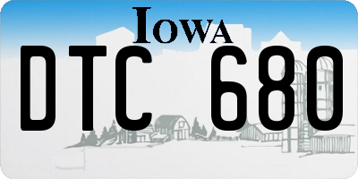 IA license plate DTC680