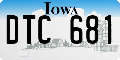 IA license plate DTC681