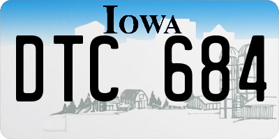IA license plate DTC684