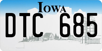 IA license plate DTC685