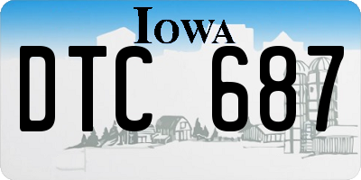 IA license plate DTC687