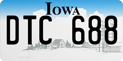 IA license plate DTC688