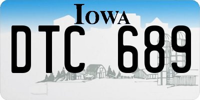 IA license plate DTC689