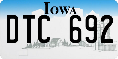 IA license plate DTC692