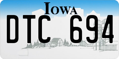 IA license plate DTC694