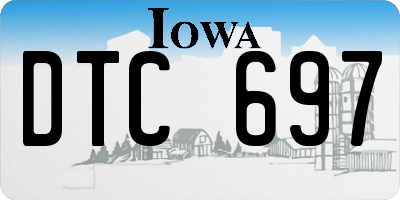IA license plate DTC697