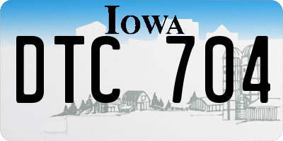 IA license plate DTC704