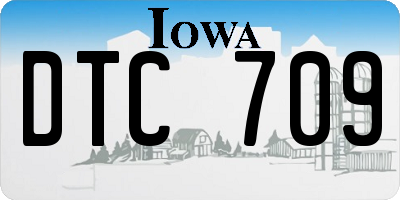 IA license plate DTC709