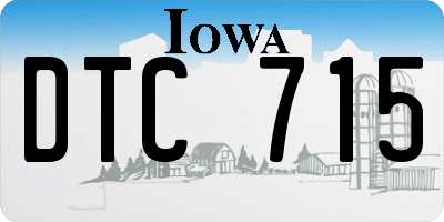 IA license plate DTC715