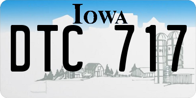 IA license plate DTC717