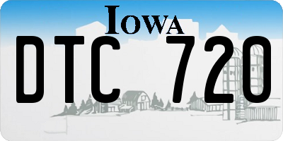 IA license plate DTC720