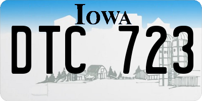 IA license plate DTC723