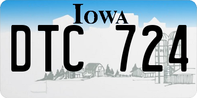 IA license plate DTC724