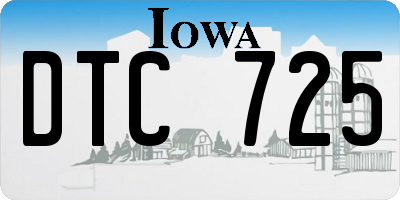 IA license plate DTC725