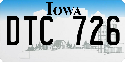 IA license plate DTC726