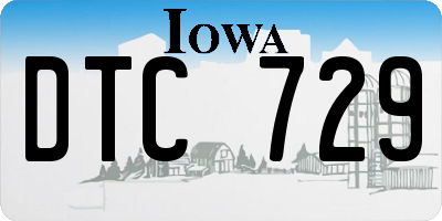 IA license plate DTC729