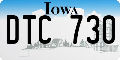 IA license plate DTC730