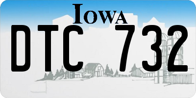 IA license plate DTC732
