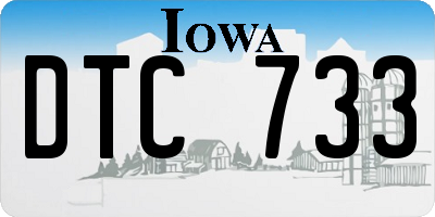 IA license plate DTC733