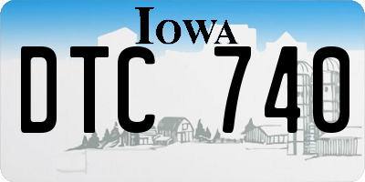 IA license plate DTC740