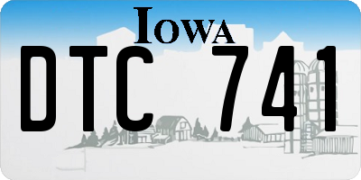 IA license plate DTC741