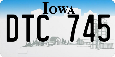 IA license plate DTC745