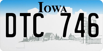 IA license plate DTC746