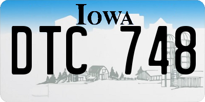 IA license plate DTC748