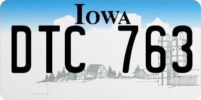 IA license plate DTC763