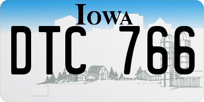 IA license plate DTC766