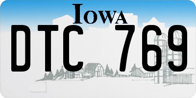 IA license plate DTC769