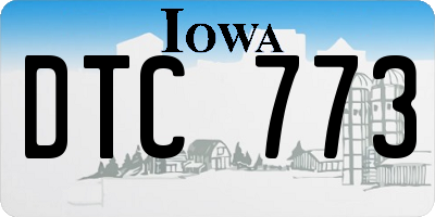 IA license plate DTC773