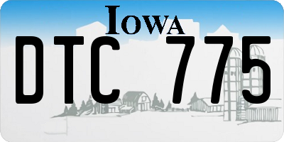 IA license plate DTC775