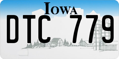 IA license plate DTC779