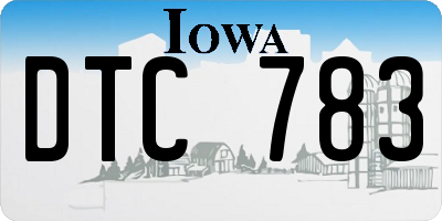 IA license plate DTC783