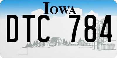IA license plate DTC784