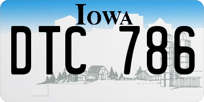 IA license plate DTC786