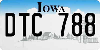 IA license plate DTC788