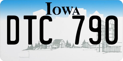 IA license plate DTC790