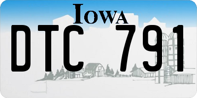 IA license plate DTC791