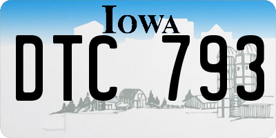 IA license plate DTC793