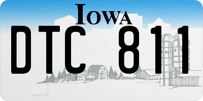 IA license plate DTC811