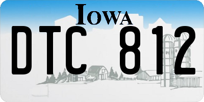 IA license plate DTC812